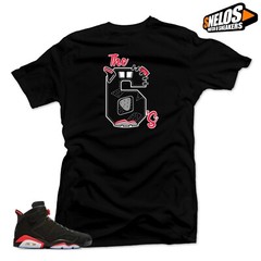 Shirt Match Jordan 6 Retro Black Infrared- The 6’s Black Tee