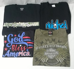 Men Large Lot of 4 T Shirts Hawaii – Nukehead – Harley – America Short Sleeve