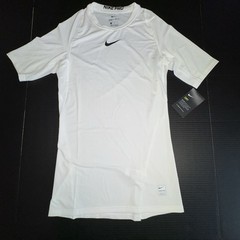 Nike Pro Compression T-Shirt Mens M White Swoosh Tight Training Nike Dri-Fit