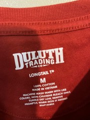 Duluth Mens Thick Cotton Rust Color Short Sleeve Tee Outdoor M New