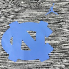 Jordan Nike UNC Tar Heels Dri-FIT Grey Space Dye Shirt Mens Large 943223-071
