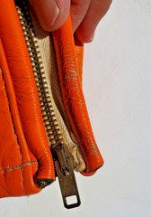 Vtg Bates Leather Motorcycle Racing Jacket Harley Orange w Stripes 1960’s L Cafe