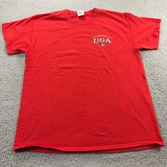 Gildan Georgia Bulldogs UGA T-Shirt Mens Large Red Anybody Anywhere Anytime Tee