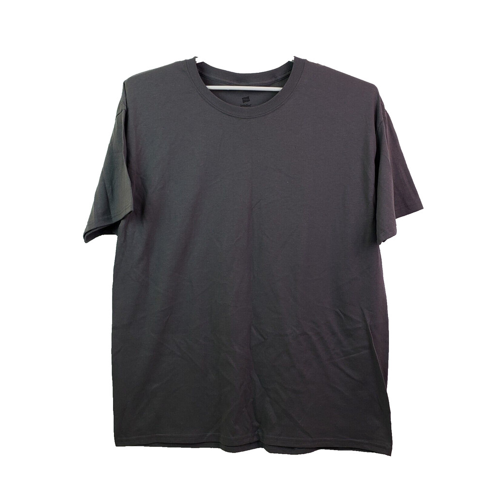 Hanes Mens Size XL Gray Basic Comfort Blend Eco Smart T Shirt