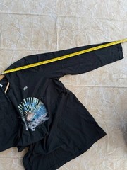 Lacoste Men’s Long Sleeve Graphic T-Shirt Size 7 XL XXL Black Crocodile Print