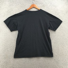 Anvil Tearaway Label Tshirt Top Mens L Black Cotton Crew Neck Graphic Print Band