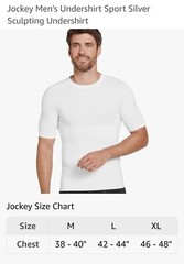 Jockey Men’s Undershirt Cotton Stretch T-Shirt – sz XXL 50 – 52