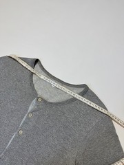 Merz b. Schwanen Men’s Gray Short Sleeve Henley T-Shirt Size 5 M 100% Cotton