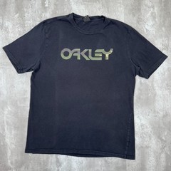 Oakley T-Shirt Men’s Large Black Camo Tech Logo Short Sleeve Streetwear Y2K