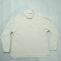 L.L. Bean Casual T-Shirt Men’s Size XL Gray Long Sleeve Collared Neck Cotton