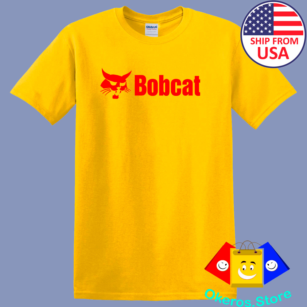 Bobcat Tractor Bob Cat Men’s Daisy Yellow Size S to 3XL