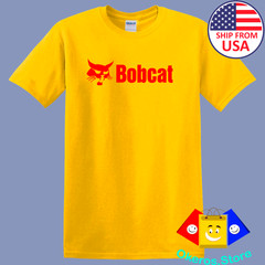 Bobcat Tractor Bob Cat Men’s Daisy Yellow Size S to 3XL