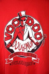 Voodoo Donut Portland Oregon Magic In The Hole Red XL 48” Chest T Shirt Rare