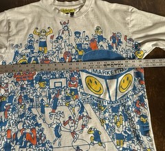 Chinatown Market Smiley Basketball World Bball Game T Shirt Mens M AOP Graphic