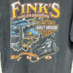 Harley Davidson Wolf Biker T Shirt Zanesville OH The Road is My Home Vintage y2k