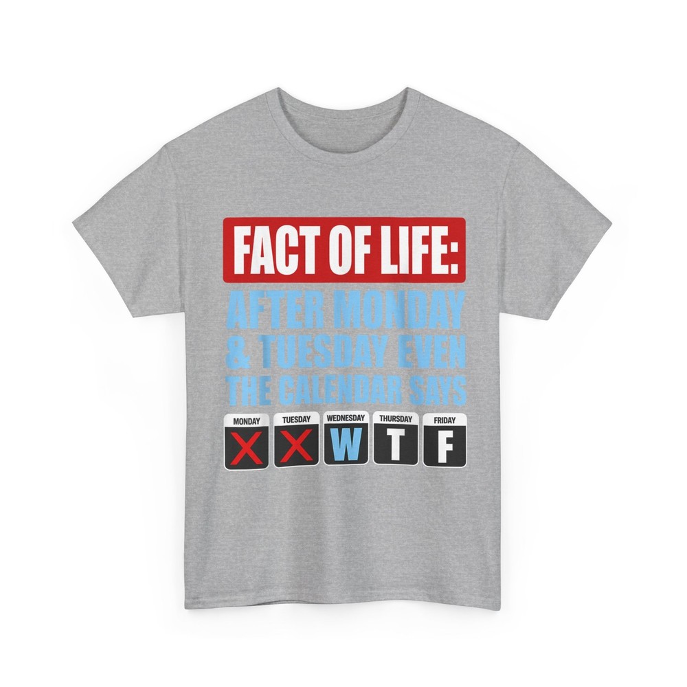 Fact of Life Calendar Says WTF Humor Lovers Shirt