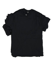 Lot of 16 Gildan Adult Black Heavy Cotton Short Sleeve Blank Tees T-Shirts M