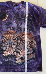 2 The Mountain T-Shirts Tami Alba -Wolves & Bergamo -Against All Odds Bison Sz S