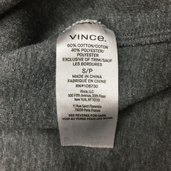 VINCE Marled Blue/Gray’ish White Long Sleeve Ribbed Shirt Mens sz Small/XS