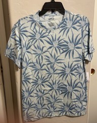 Mens Floral Premier Flex Cotton Tshirt 18” P2P 27” Length Small Orig $24