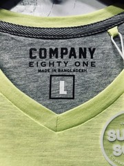 Company Eighty One Mens Lemon Ice V-Neck T-Shirt Large Super Soft Cotton Blend