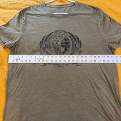 Lucky Brand Mens XXL Olive Green Heathered American To The Core Graphic T-Shirt