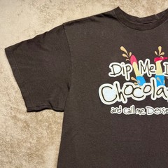Vintage Delta Pro Weight Dip Me In Chocolate Novelty T Shirt Brown XL Mens Y2K