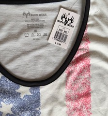 Buck Wear USA Flag Sleeveless Shirt Tank Top