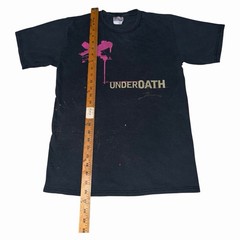 Vintage UnderOath Pink X Band Metalcore T Shirt Mens Small Distressed Flawed Y2k
