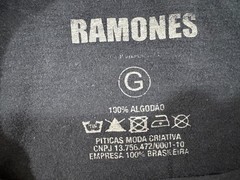 Ramones T-Shirt Y2K Presidential Seal Merch Grunge Punk Concert Black Sz L Flaw