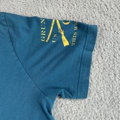 Grunt Style Shirt Mens Large Teal Fly Atomic Airlines Graphic Short Sleeve Tee