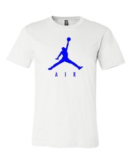 Men’s Basketball AIR BLUE MJ Sports T-Shirt Tee Fast Ship!!