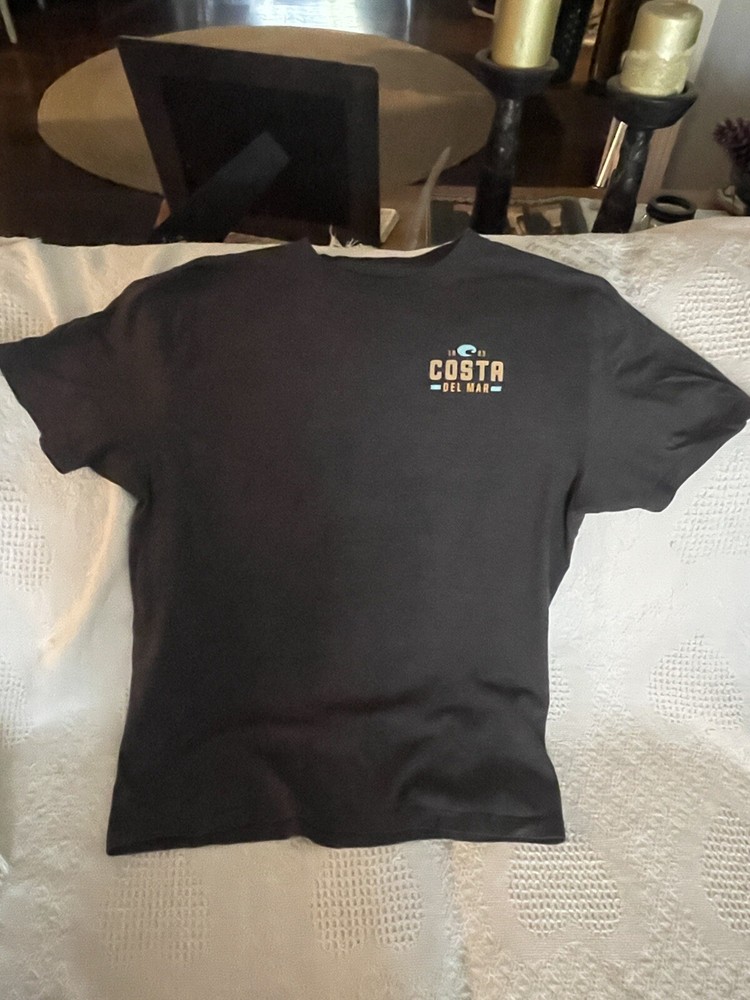 Costa Del Mar Men’s T-Shirt Size Large Gray See What’s Out There 1983 Blue