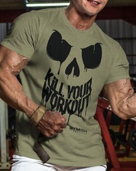 078. Kill Your Workout Funny Workout Gym T-Shirt for Men