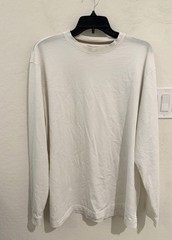 Left Coast Tee Men’s White Long Sleeve Crew Neck Pima Cotton T-Shirt Size XXL
