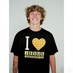 I Love Jesus Jesus Love You Waffle Shirt, ChristianGraphic Tee