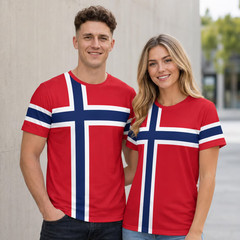 Norway Soccer Jersey Norwegian Flag Shirt Mens Sports Tee Norway Football S-5XL