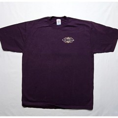 Vintage Las Vegas Shirt Graphic Purple Burgandy Jerzees Large Mens L Tee 90s