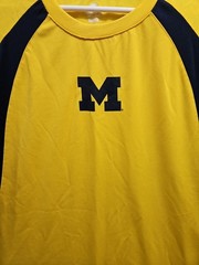Classic University of MICHIGAN Letter Logo 2XL T-Shirt Colosseum Go BLUE