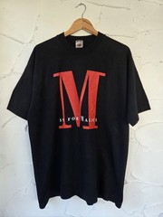 M Is For Malice Vintage Size XL Thick Cotton Tshirt 90s Unisex