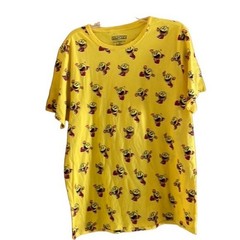 PAC-MAN All Over Graphic Tee Shirt Mens XL Yellow C-Life Group Gamer Streetwear