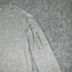 7 for all Mankind Mens Size L Gray Henley Modal Silk Blend Tee