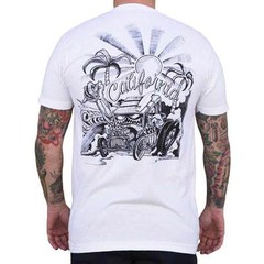 Men’s Long Beach California Surfing Buggy Tattoo Lowbrow Art White Tee T-shirt