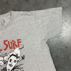 ET Surf T Shirt Youth Large Gray Grunge Punk Beach Preowned