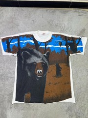 Vintage 1991 Bear Nature Wildlife All Over Print Tee XL