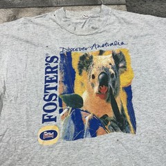 Foster’s Vintage Koala Discover Australia Graphic T-Shirt Grey Mens Small