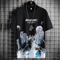 Camiseta De Manga Corta Para Hombre Ropa De Seda Moda De Calle De Hip Hop Lujo