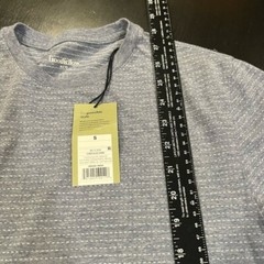 NWT Goodfellow Sz Small Jacquard Short Sleeve Novelty Cyber Blue Mens T-shirt