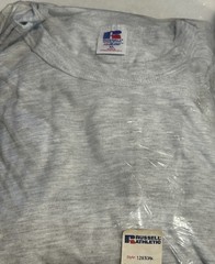 Vintage 90s Cropped T-shirt XL BOSS Russell Athletic Gray NUBLEND NOS