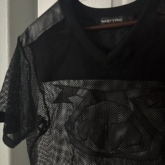 Nasty Pig Mesh Black Honcho Football Jersey Crop Cut Off Gay L Large Poly blend